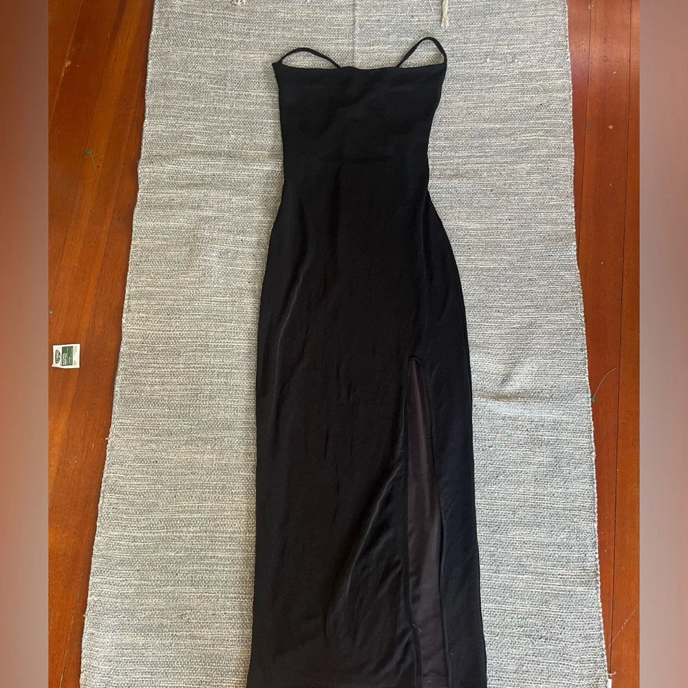 Hello Molly Black Midi Shimmer Evening Formal Dress - Picture 3 of 6